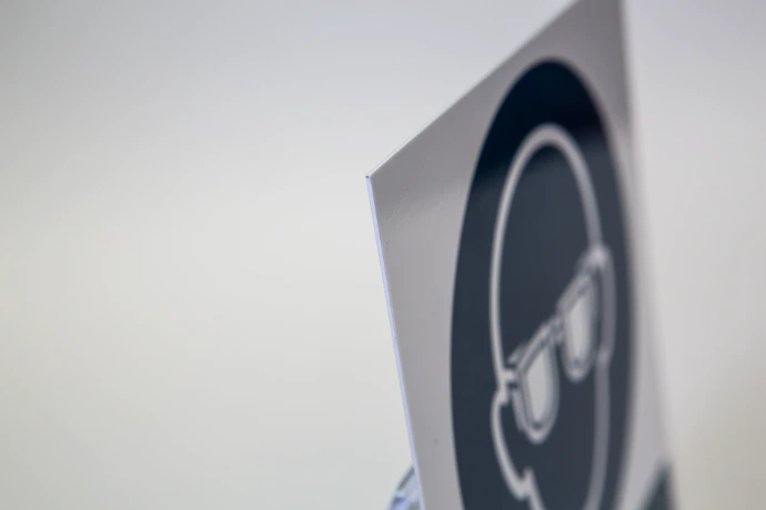Side view of PVC sign