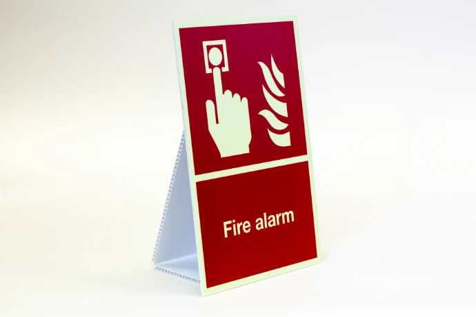 Fire alarm sign