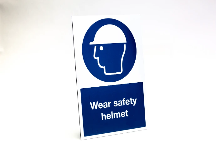 Wear safety helmet sign