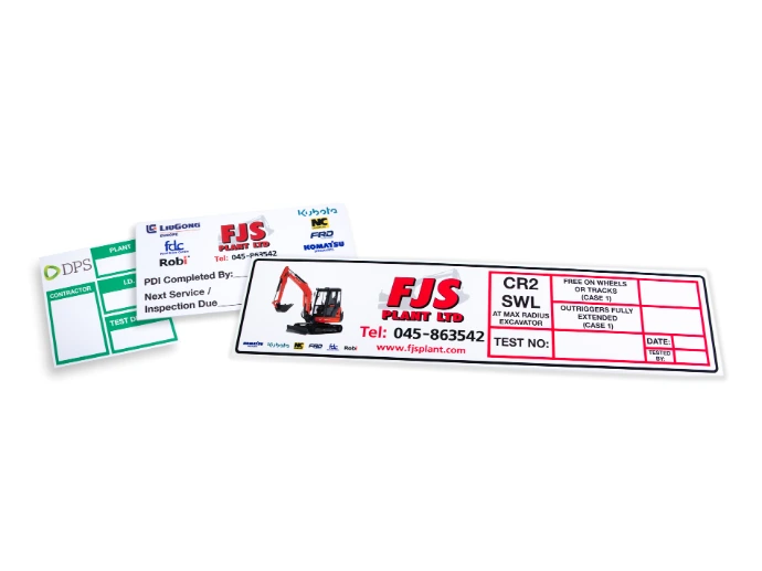 Plant &amp; equipment labels