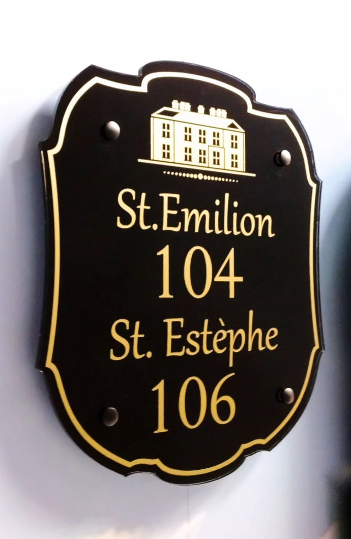 Acrylic plaque with room numbers