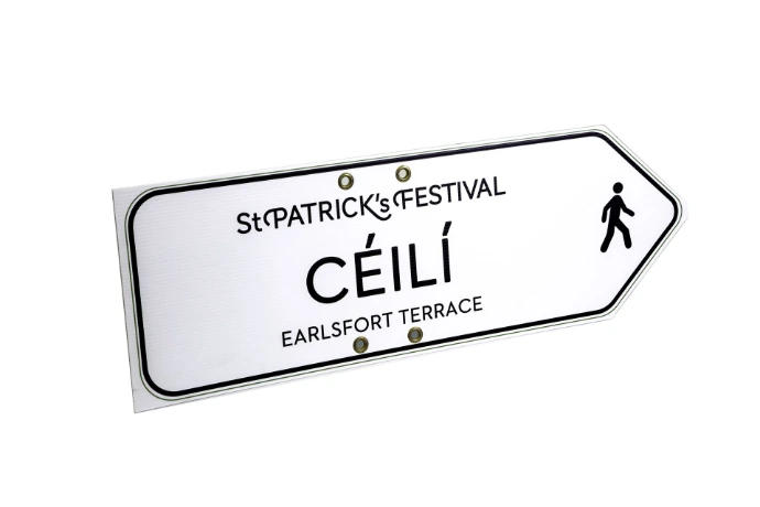 St patricks festival directional sign