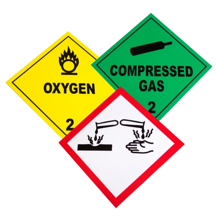 Dangerous goods and GHS labels