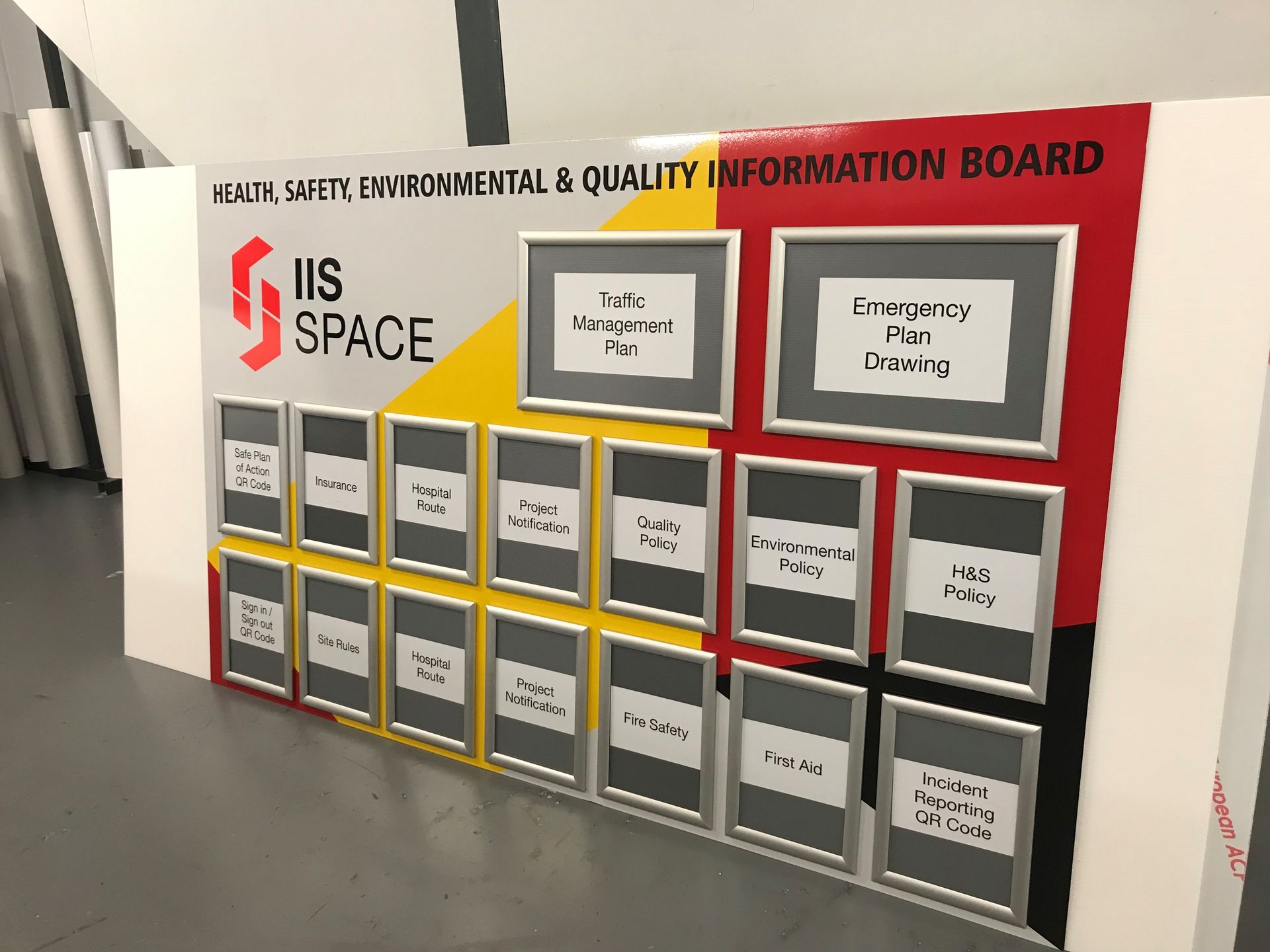 Site safety notice board