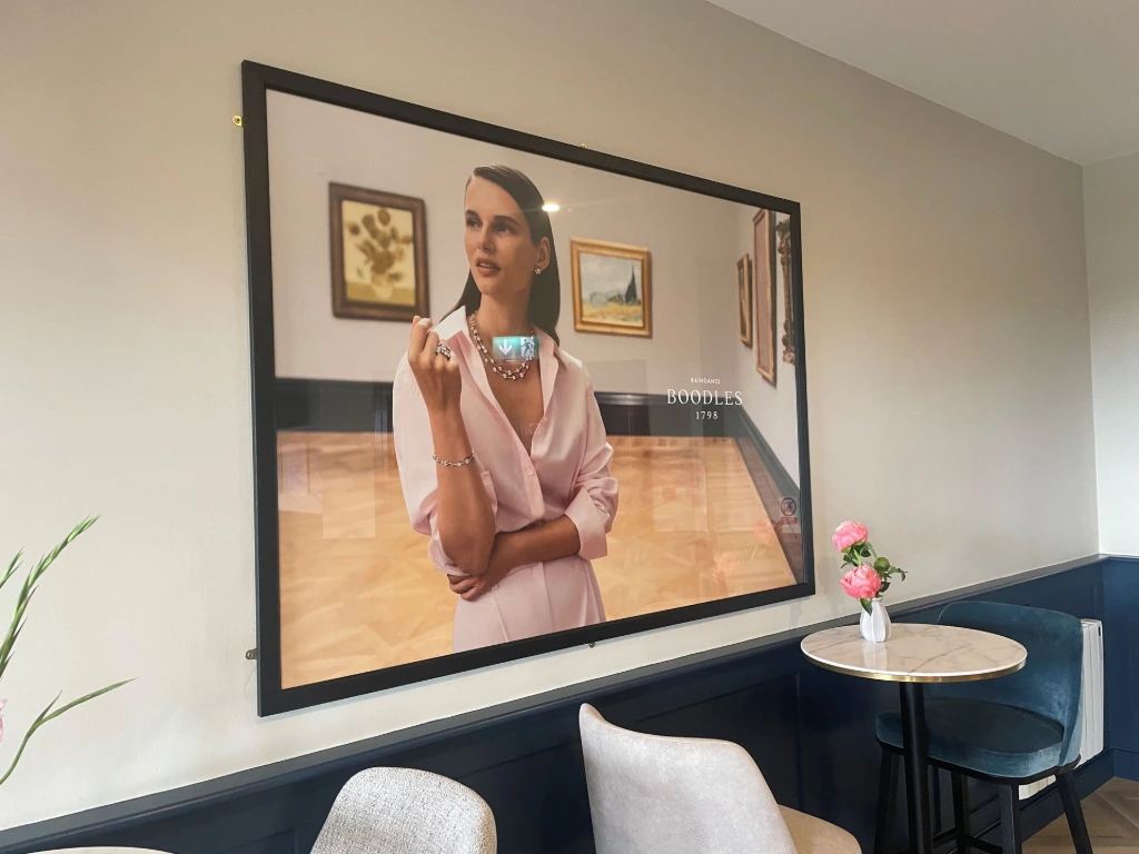 Wall-mounted framed photo prints
