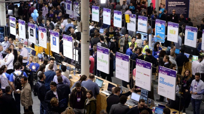 Stall signage at Web Summit event