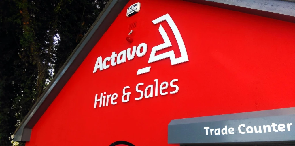 External 3D sign on building face