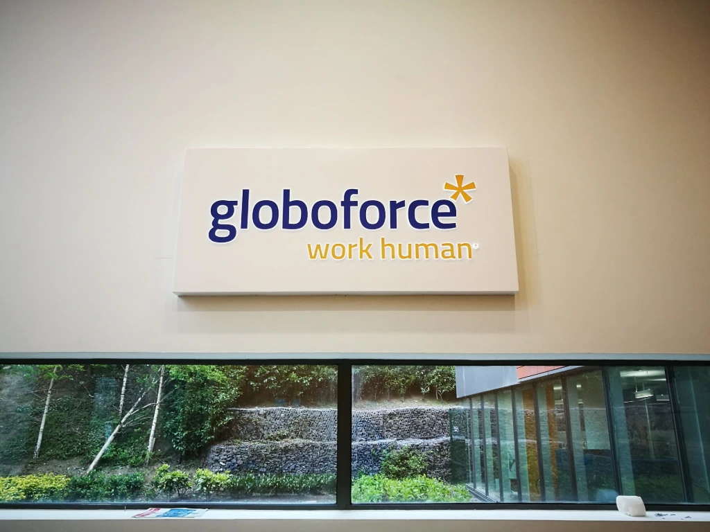 Internal backlit sign