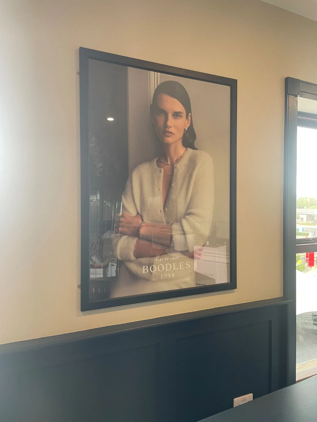Wall-mounted framed photo prints