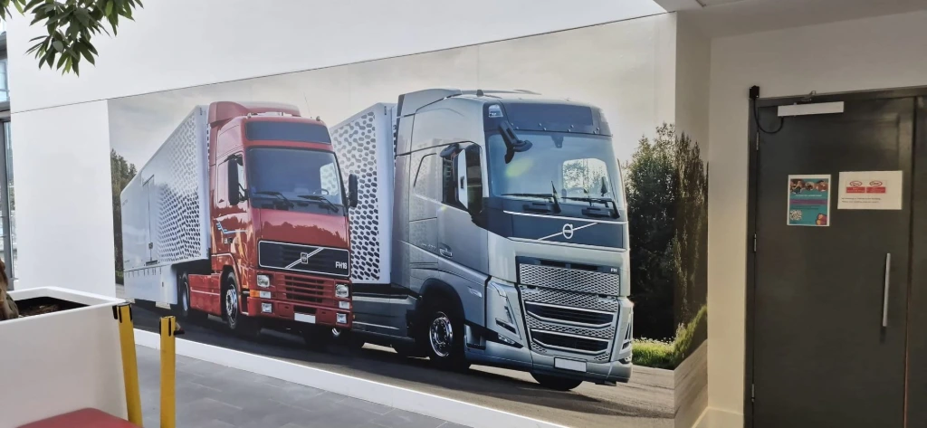 Photo wall wrap in office