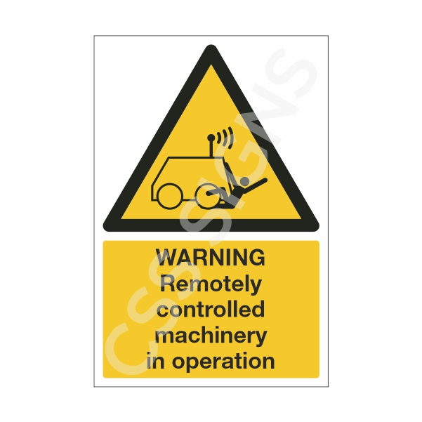 Warning Remotely Controlled Machinery in Operation