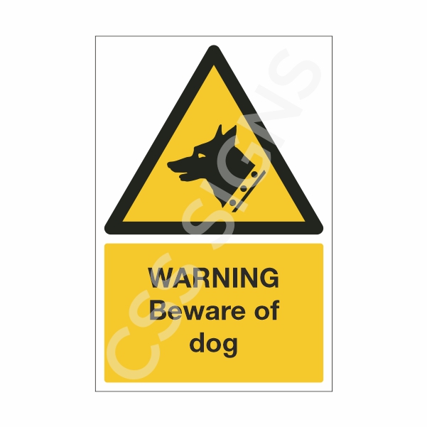Warning Beware of Dog Sign