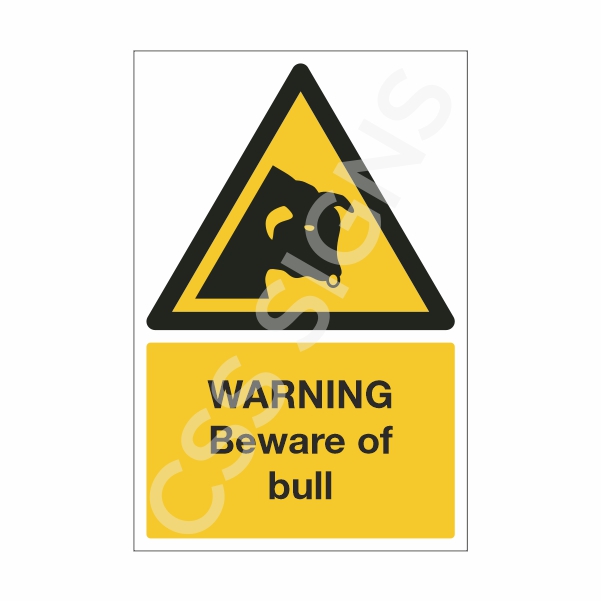 Warning Beware of Bull Sign