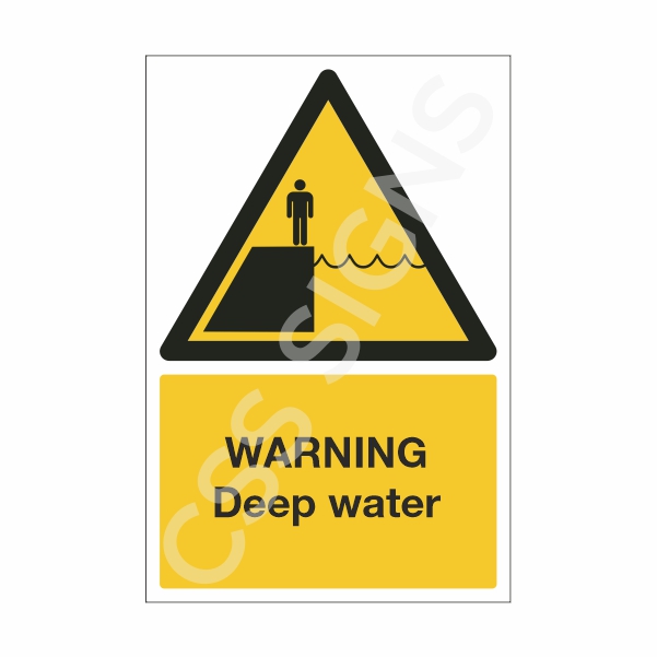 Warning Deep Water Sign