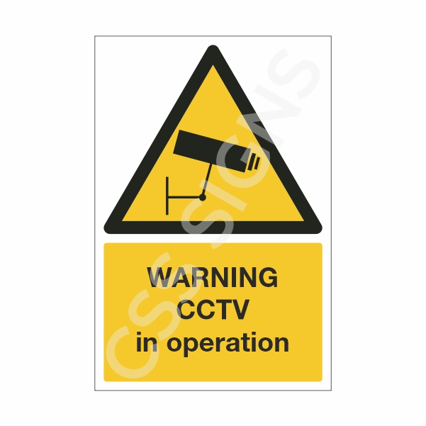 [13701-1] Warning CCTV in Operation Sign (Corriboard, 100x150)