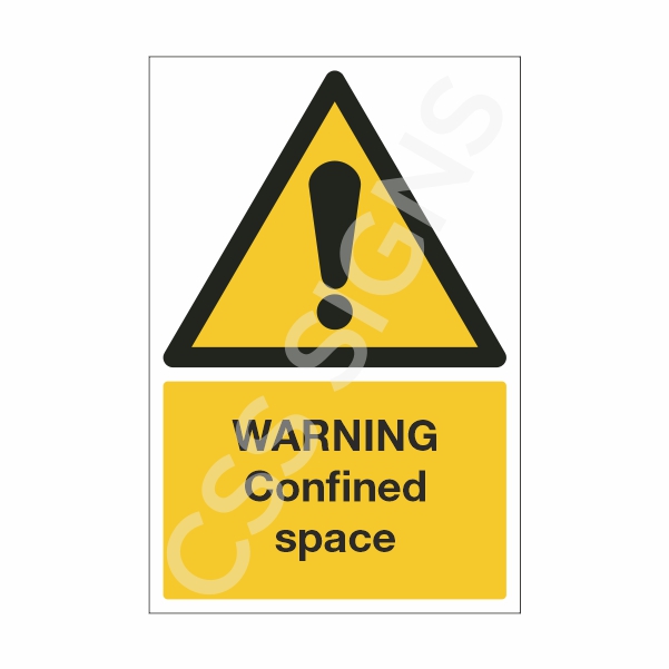 [16612-1] Warning Confined Space Sign (Corriboard, 100x150)