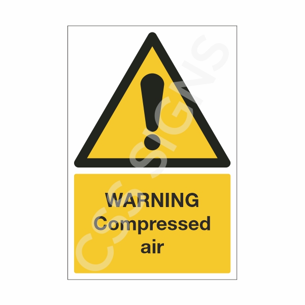 Warning Compressed Air Sign