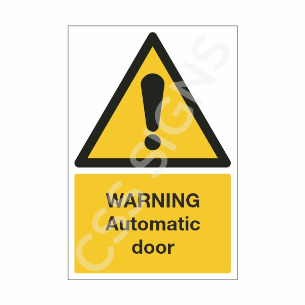 [16814-1] Warning Automatic Door Sign (Corriboard, 100x150)