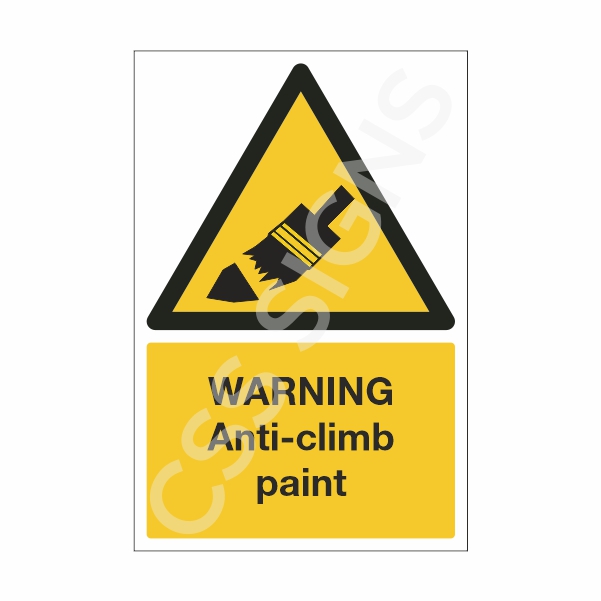 Warning Anti-Climb Paint Sign