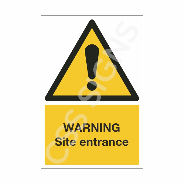 [18012-1] Warning Site Entrance Sign (Corriboard, 100x150)