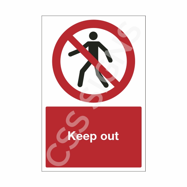 [20110-1] Keep Out Sign (Corriboard, 100x150)