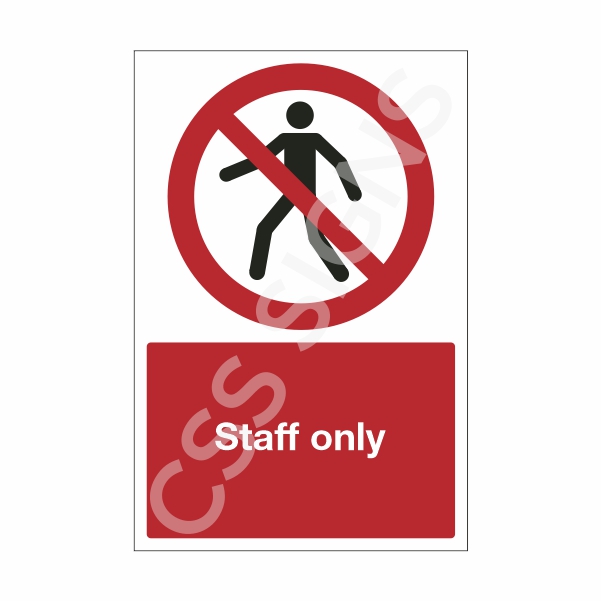 [20115-1] Staff Only Sign (Corriboard, 100x150)