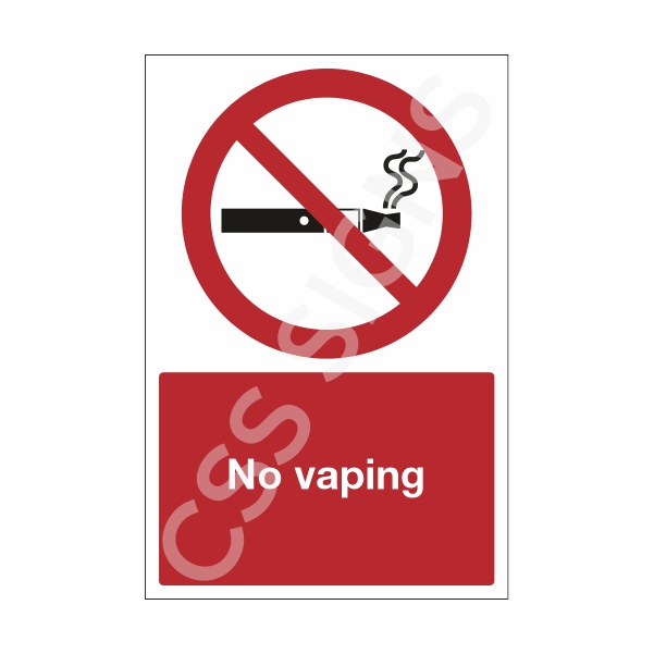 No Vaping Sign
