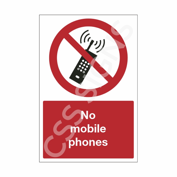 No Mobile Phones Sign