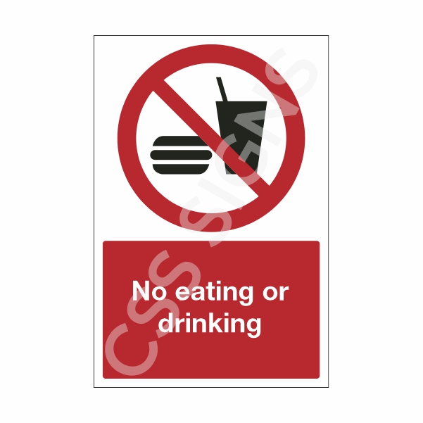 [20503-1] No Eating or Drinking Sign (Corriboard, 100x150)