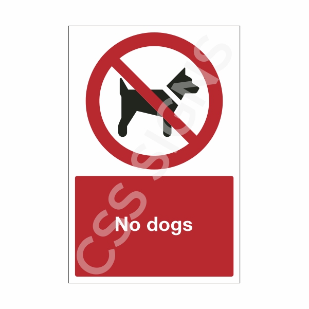 [20701-1] No Dogs Sign (Corriboard, 100x150)