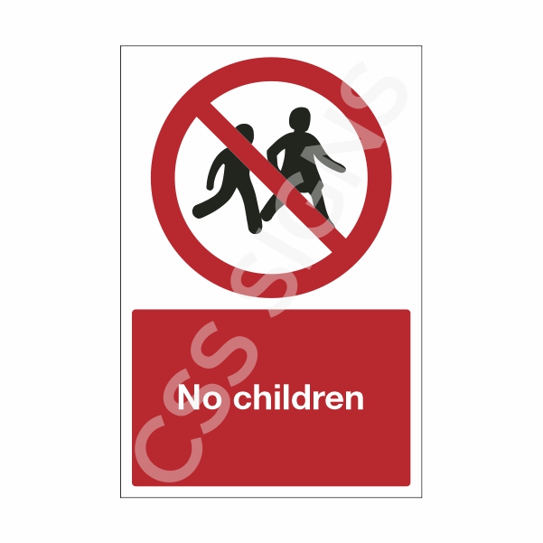 No Children Sign