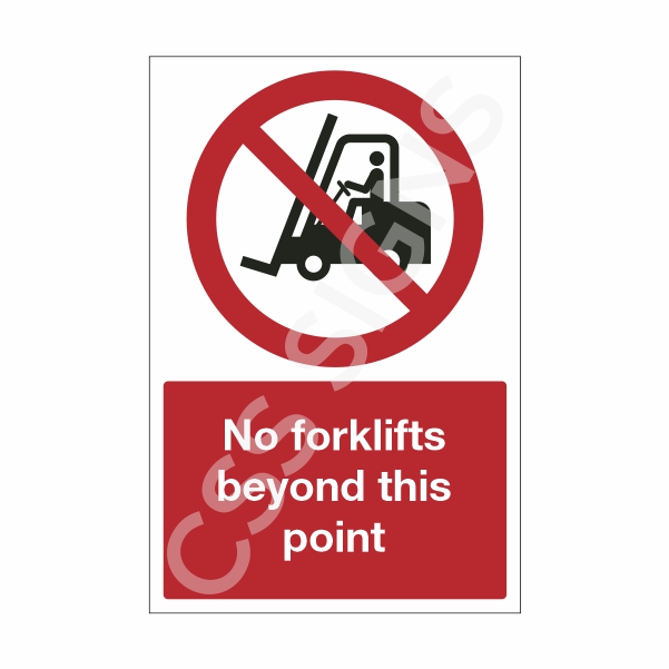[21202-1] No Forklifts Beyond this Point Sign (Corriboard, 100x150)