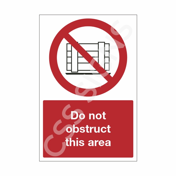 Do Not Obstruct this Area