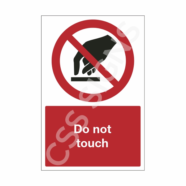 [22401-1] Do Not Touch Sign (Corriboard, 100x150)