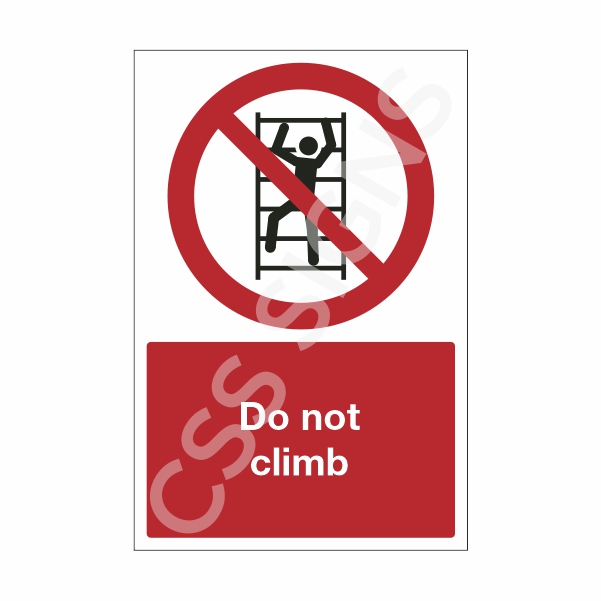 [22601-1] Do Not Climb Sign (Corriboard, 100x150)