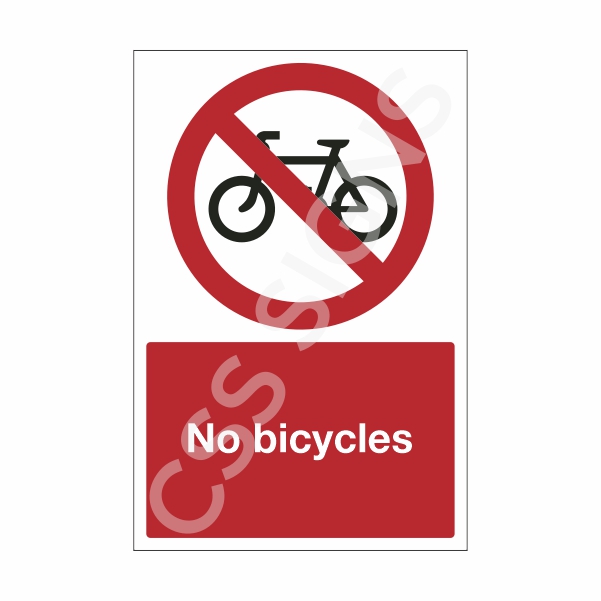 [23601-1] No Bicycles Sign (Corriboard, 100x150)