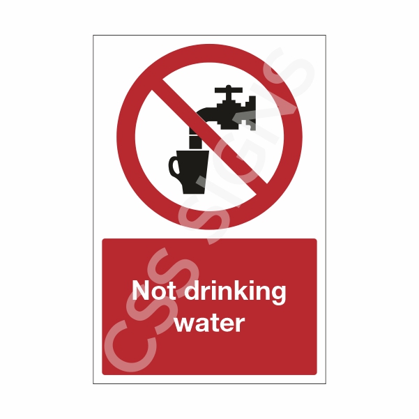 [23701-1] Not Drinking Water Sign (Corriboard, 100x150)