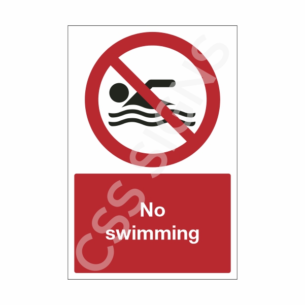 [23801-1] No Swimming Sign (Corriboard, 100x150)