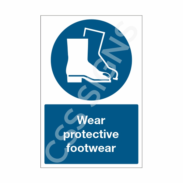 [30301-1] Wear Protective Footwear Sign (Corriboard, 100x150)