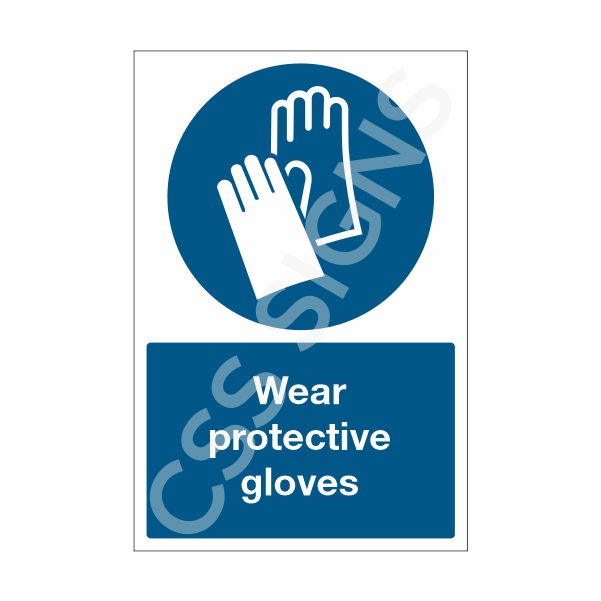 [30401-1] Wear Protective Gloves Sign (Corriboard, 100x150)