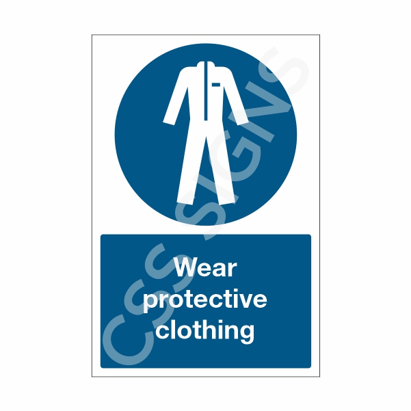 [30701-1] Wear Protective Clothing Sign (Corriboard, 100x150)