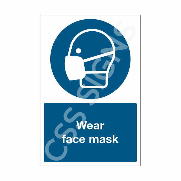 [30901-1] Wear Face Mask Sign (Corriboard, 100x150)