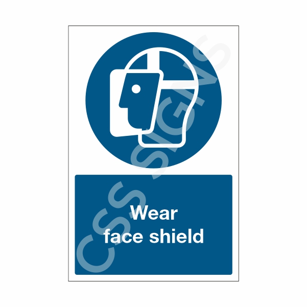[31001-1] Wear Face Shield Sign (Corriboard, 100x150)