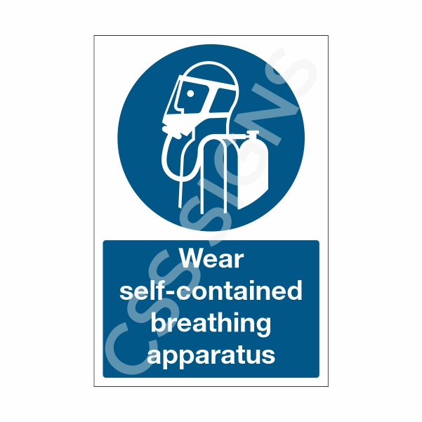 Wear Self-Contained Breathing Apparatus Sign