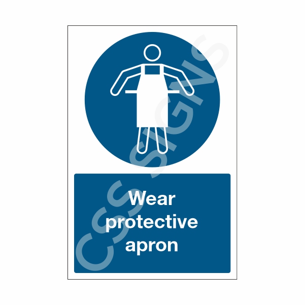Wear Protective Apron Sign