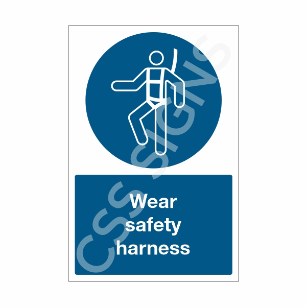[31401-1] Wear Safety Harness Sign (Corriboard, 100x150)