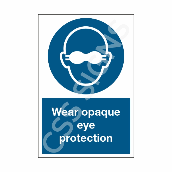 [31601-1] Wear Opaque Eye Protection Sign (Corriboard, 100x150)