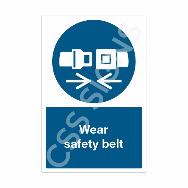 [31901-1] Wear Safety Belt Sign (Corriboard, 100x150)