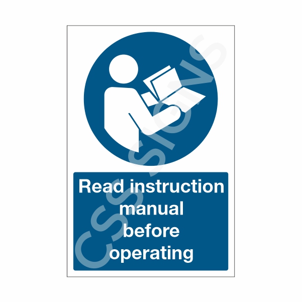 Read Instruction Manual before Operating