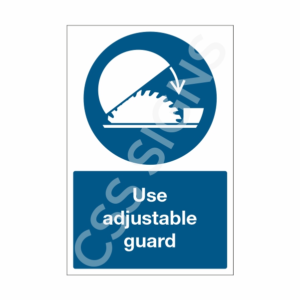 [33001-1] Use Adjustable Guard Sign (Corriboard, 100x150)